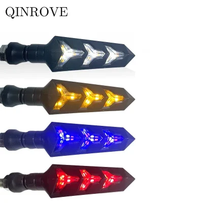 Flowing LED Motorcycle Turn Signal Light 12V 10MM Indicator Lamp Universal For Honda CB400 CB500F CB600F CM500 Rebel Hornet 600