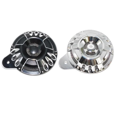 Motorcycle Black/Chrome CNC Horn Cover Horns Assembly Loudspeaker Aluminum For Harley Touring Big Twin Cam 1991-2017 Sportster