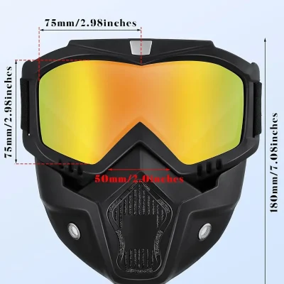 Dustproof Motocross Glasses Adjustable Motorcycle Goggles Breathable Full Face Protective Motorbike Dirt Bike Off-road Mask