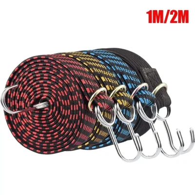 Motorcycle Bicycle Elastics Rubber Luggage Rope Cord Hooks Bikes Rope Tie Luggage Roof Rack Strap Fixed Band Moto Accessories