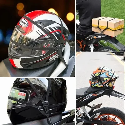 2Pcs 60CM Motorcycle Helmet Straps Luggage Retractable Elastic Rope Fixed Strap Moto Helmet Luggage Net Motorcycle Accessories