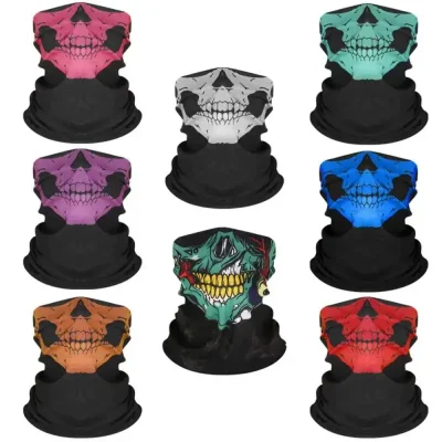 Skull Men Balaclava Ski Mask Cycling Caps Snowboard Face Cover Motorcycle Helmet Hood Bandana Scarf Breathable Windproof